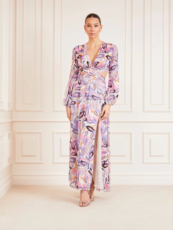 Luise Crused Paisley šaty – Marciano, Fialová, Růžová barva Ženy