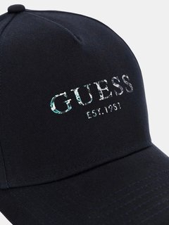 Luxusní Guess Logo Print kšiltovka, Modrá barva, ONE