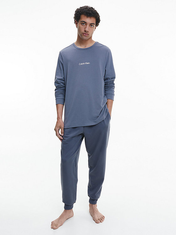 Structure Lounge triko – Calvin Klein Underwear, Modrá, Šedá barva Muži