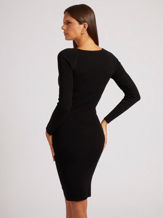 Módní Margot šaty, Černá barva, 2023