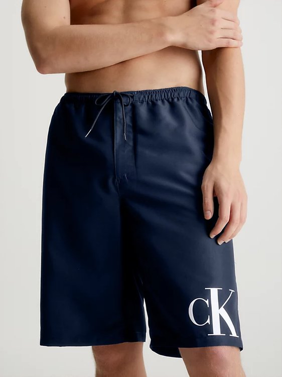 CK Monogram plavky – Calvin Klein Swimwear, Modrá, Navy barva Muži