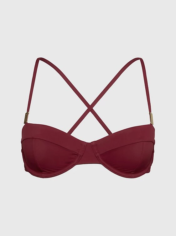 Calvin Klein Swimwear – Core Solids plavky - Horní díl, Červená barva