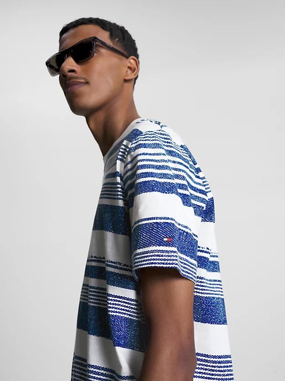 Luxusní Summer Stripes triko, Modrá barva