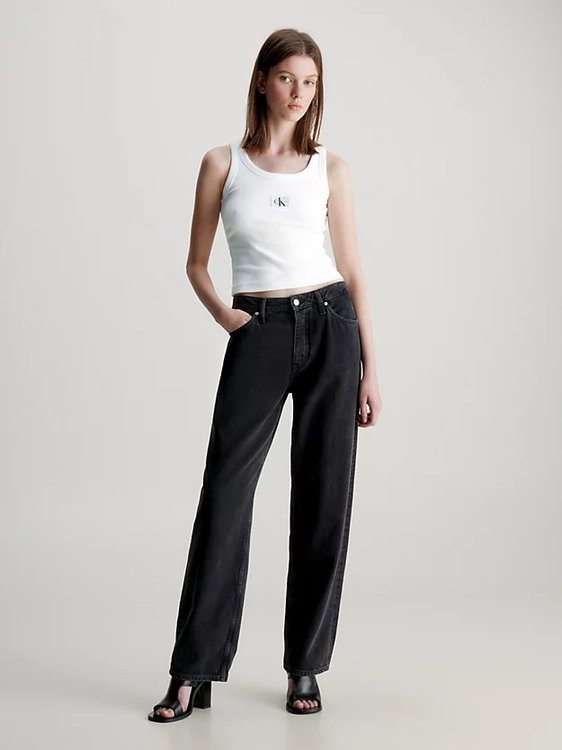 Luxusní Woven Label top, Bílá barva, XS, S, M, L