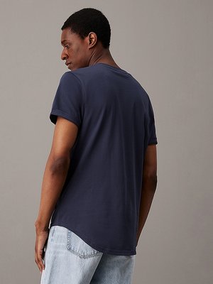 Badge triko – Calvin Klein Jeans, Modrá barva Muži