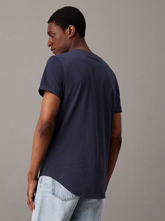 Badge triko – Calvin Klein Jeans, Modrá barva Muži