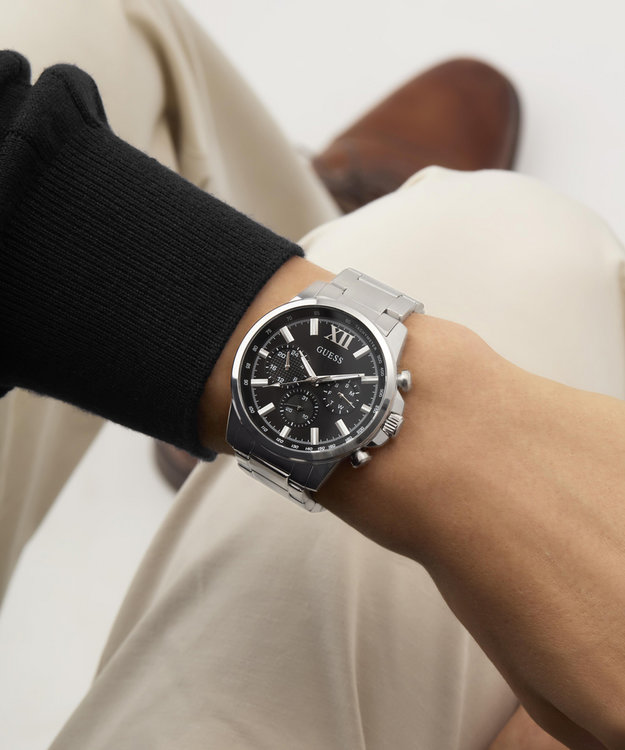 GUESS – Walker hodinky, Stříbrná barva 1