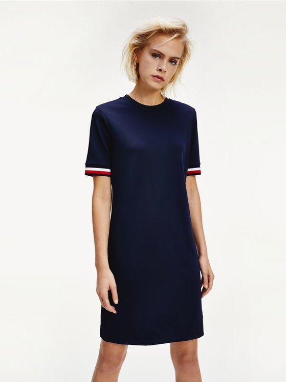 Tommy Hilfiger – TH Mini šaty, Navy barva