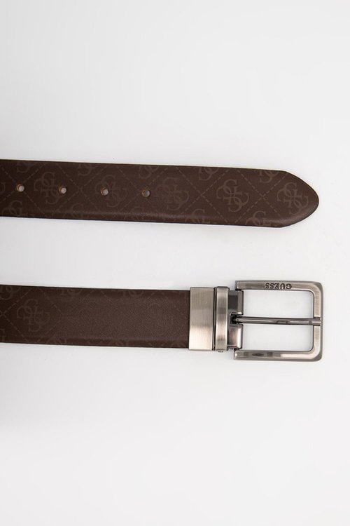 Guess – Reversible pásek, Hnědá barva