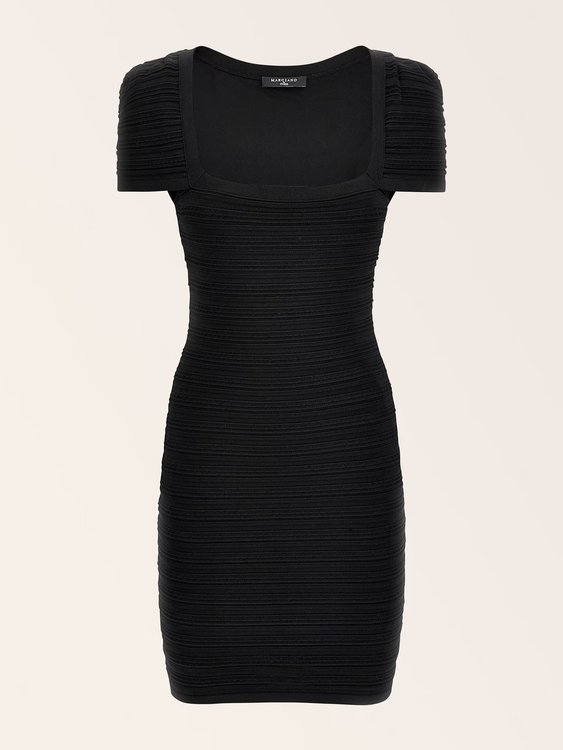 Luxusní Sirena šaty, Černá barva, XS, S, M, L