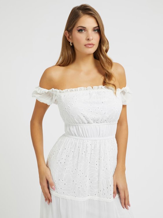 Módní Zena šaty, Bílá barva, 2023