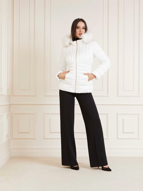 Módní Mariah Puffer bunda, Bílá barva, 2023