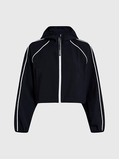 Cropped větrovka Černá barva Ženy