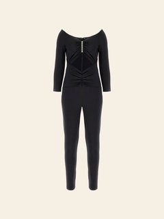 Luxusní Adina Jumpsuit overal, Černá barva, 38, 40, 42