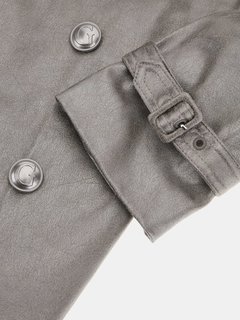 Luxusní Adele kabát, Stříbrná barva, S