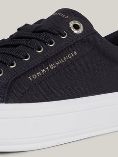 Tommy Hilfiger, Modrá barva Essential Vulc Canva tenisky