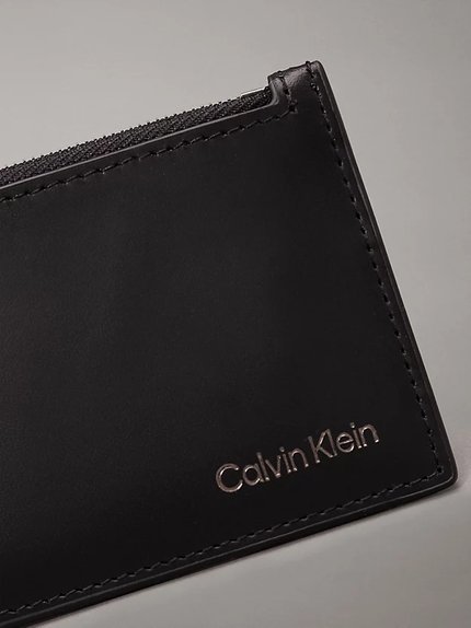 Módní CK Smooth pouzdro na karty, Černá barva, 2024