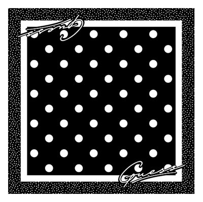 Guess – Dots šátek, Bílá, Černá barva