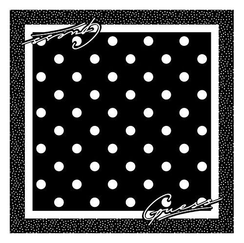 Guess – Dots šátek, Bílá, Černá barva
