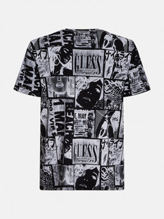 Luxusní Print tričko, Černá barva, S, M, L, XL 1