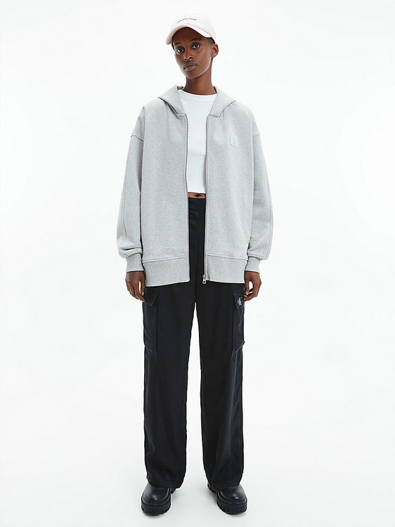 Badge mikina – Calvin Klein Jeans, Šedá barva Ženy