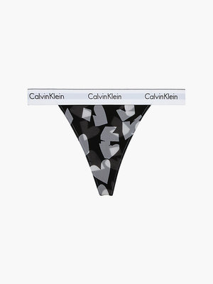Calvin Klein Underwear – Modern Cotton tanga, Černá barva
