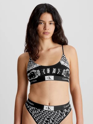 1996 Cotton braletka – Calvin Klein Underwear, Černá barva Ženy