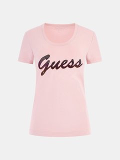 Luxusní Guess Shiny triko, Růžová barva, XS, S, M, L