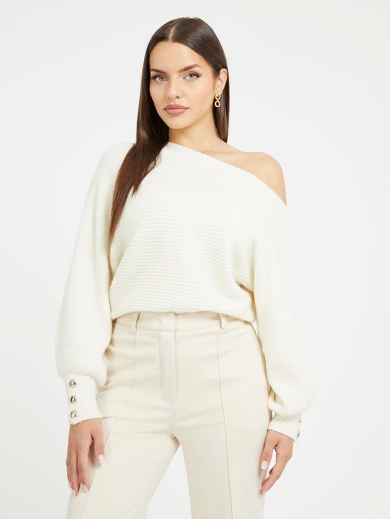 GUESS – Isadora svetr, Bílá barva
