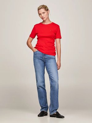 New Slim Cody triko – Tommy Hilfiger, Červená barva Ženy