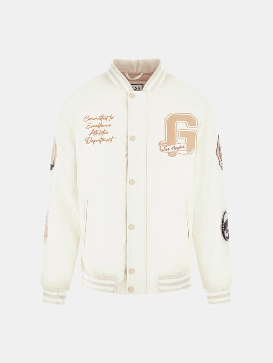 GUESS, Béžová barva Varsity bomber