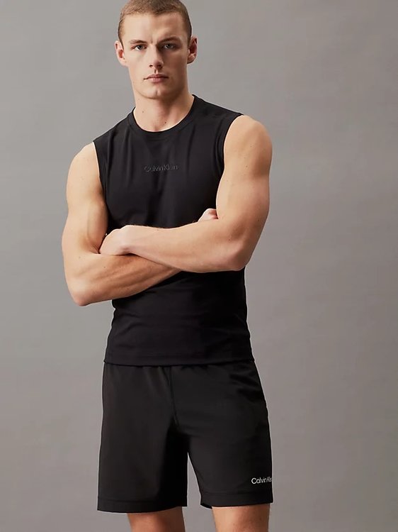 Calvin Klein Performance – Base Layer tílko, Černá barva