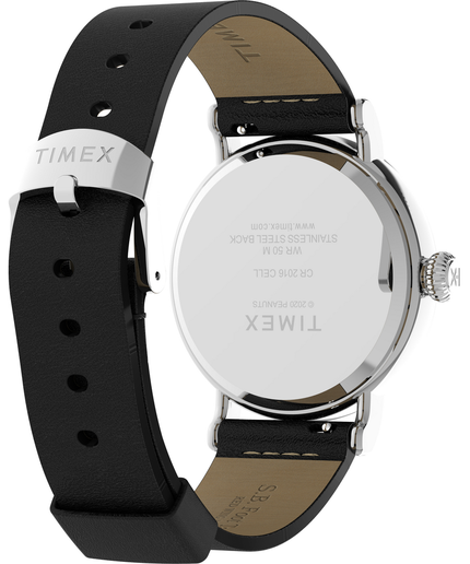 Módní Peanuts hodinky, Černá, Stříbrná barva, 2024