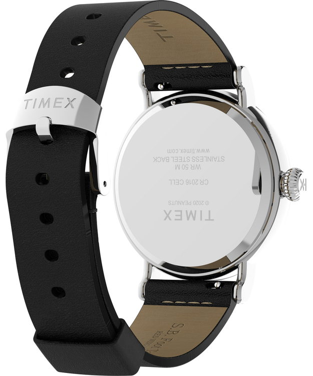 Módní Peanuts hodinky, Černá, Stříbrná barva, 2024