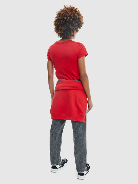 Ck Slim Triko – Calvin Klein Jeans, Červená barva Ženy, Ženy