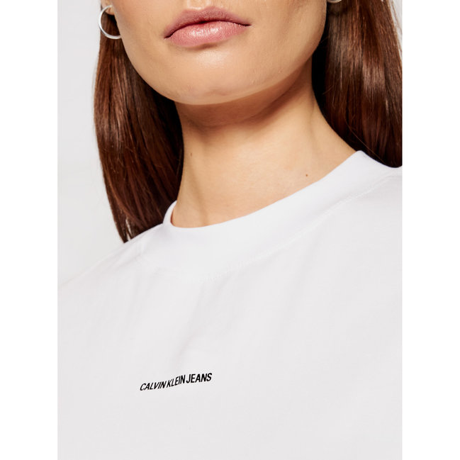 Organic tričkové šaty Bílá barva Ženy