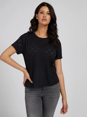 Guess – Gamine tričko, Černá barva