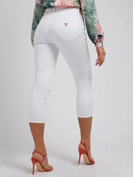 Módní 1981 Capri jeans, Bílá barva, 2022