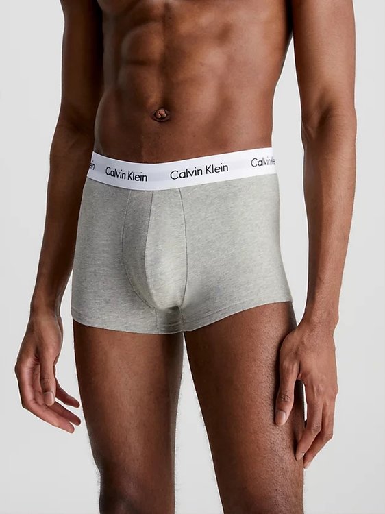 Cotton Stretch boxery 3 ks – Calvin Klein Underwear, Šedá barva Muži