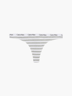 Calvin Klein Underwear – Carousel tanga, Bílá, Šedá barva