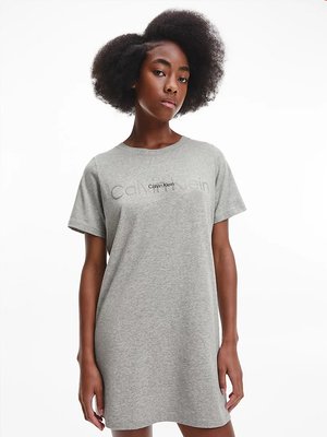Embossed noční košile – Calvin Klein Underwear, Šedá barva Ženy
