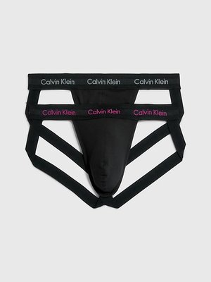 Calvin Klein Underwear – Cotton Stretch slipy 2ks, Černá barva