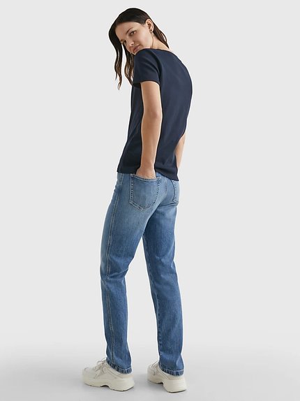 Módní Slim Cody Rib triko, Navy barva, 2023