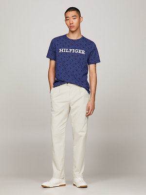 Monogram triko – Tommy Hilfiger, Modrá barva Muži