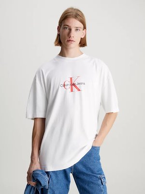 Calvin Klein Jeans – Archival Monologo triko, Bílá barva
