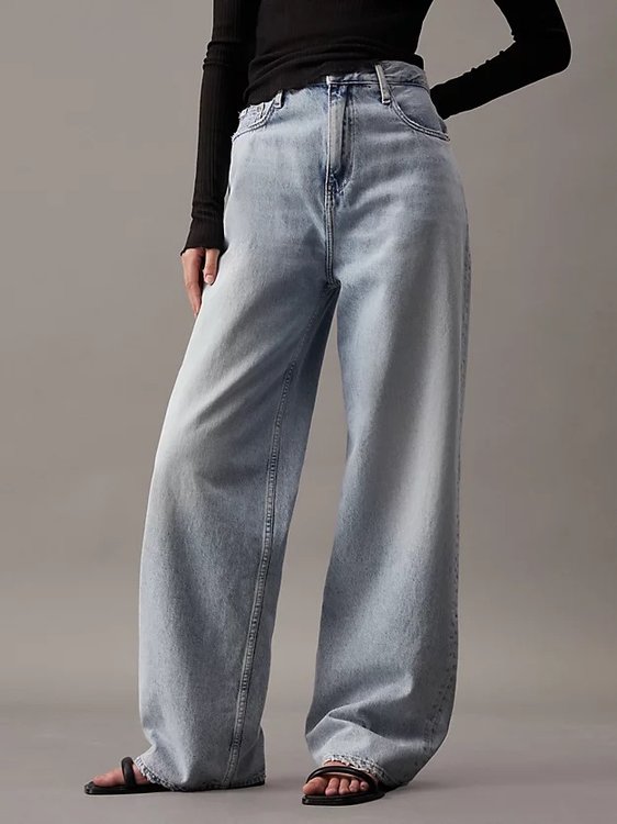 Calvin Klein Jeans – High Rise Relaxed jeans, Modrá barva