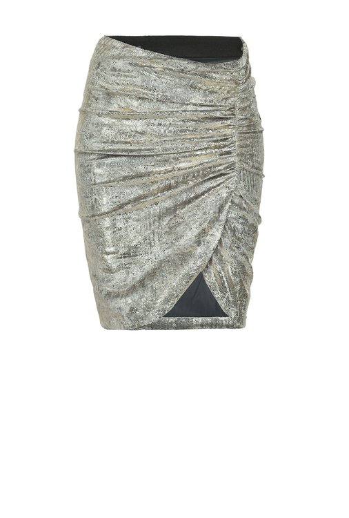 Módní Mezzogiorno sukně, Černá, Stříbrná barva, 2020