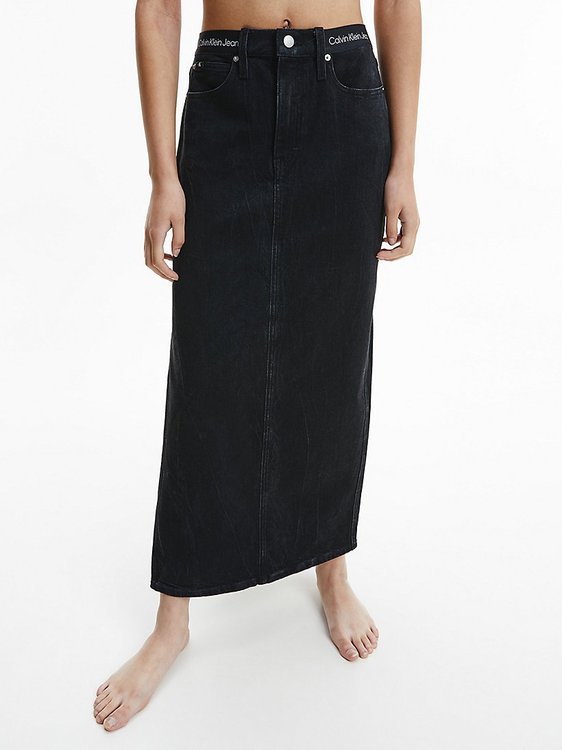 Calvin Klein Jeans – Maxi sukně, Černá barva