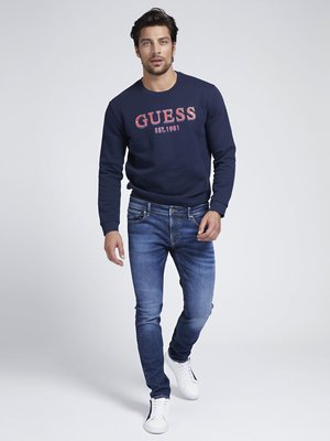 Logo mikina – Guess, Modrá barva Muži, Muži