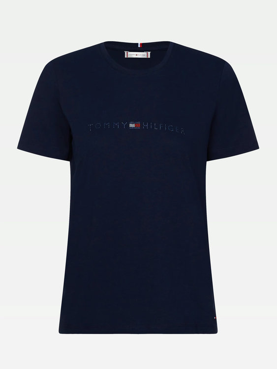 Luxusní TH Logo triko, Navy barva, XS, S, M, XL
